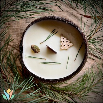 Svíčka z kokosu - vůně kokos